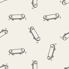 Doodle Skateboard seamless pattern background - 80053504