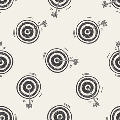 Doodle Archery seamless pattern background