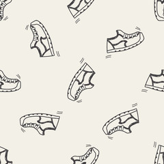 Doodle Sneakers seamless pattern background