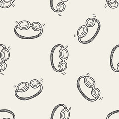 Doodle Goggles seamless pattern background
