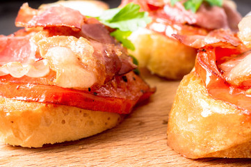 Tapas with bacon