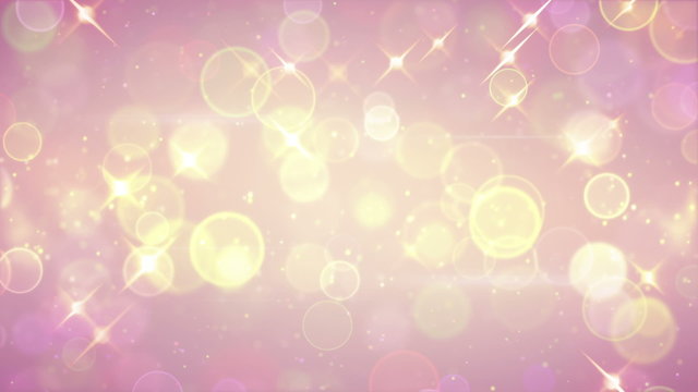 bright circle bokeh and stars festive loopable background