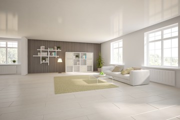white 3d interior design