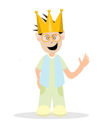 Cute little boy with crown