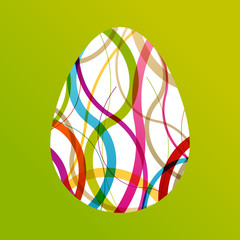 Obraz premium Easter egg fresh spring color line abstract background illustrat