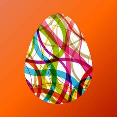 Easter egg fresh spring color line abstract background illustrat