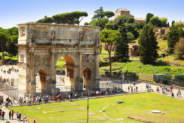 The Arch of Constantine (Arco di Costantino) is a triumphal arch