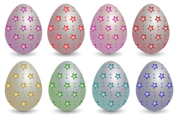 Set of color Easter eggs