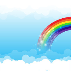 Obraz na płótnie Canvas Rainbow cloud and sky background 003