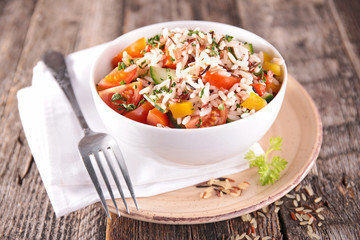 bowl of rice and vegetables