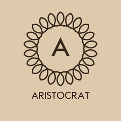 Luxury,simple  and elegant monochrome  monogram design template