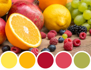 Color Palette Of Fresh Summer Fruits