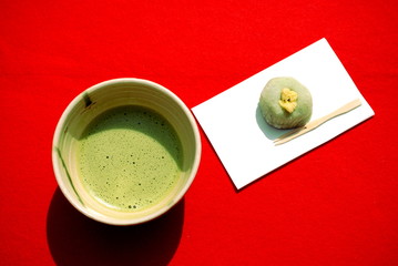 野点のお抹茶と和菓子