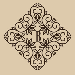 Luxury,simple  and elegant monochrome  monogram design template