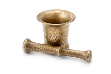 brass mortar and pestle