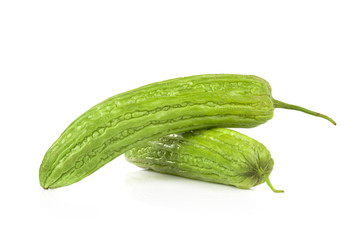 Bitter gourd isolated on white background