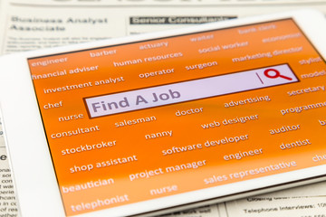 Find a job with online job search engine