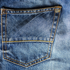 blue jeans back pocket