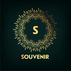 Vector Frame. Geometric Luxury Vintage Line Design Style for Hip