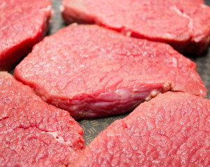 Beefsteak on a fry pan