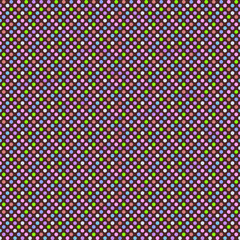 Seamless geometric pattern with multicolored polka dots. Vector