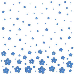 Floral pattern on a white background. Vector