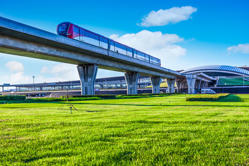 Metro pass through airport in Beijing china