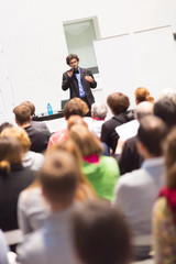 Speaker Talking at Business Conference.