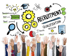 Diversity Hands Recruitment Search Opportunity Concept