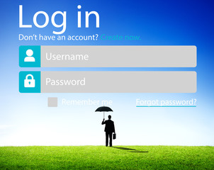 Business People Account LogIn Security Protection Concept