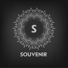 Luxury,simple  and elegant monochrome  monogram design template