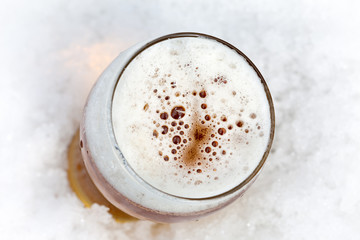 Glass of cold beer