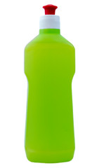 Dishwash solution bottle isolated on a white background