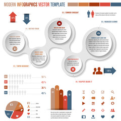 Complete template for modern infographics