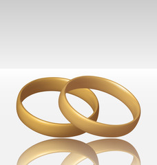 Jewelry two golden ring