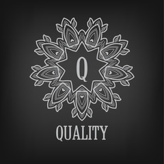 Luxury,simple  and elegant monochrome  monogram design template