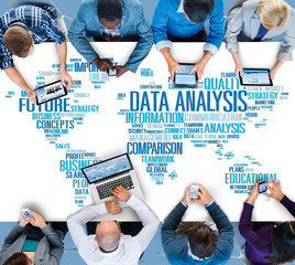 Data Analysis Analytics Comparison Information Concept