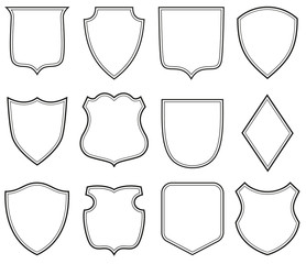 Collection of heraldic shield shapes