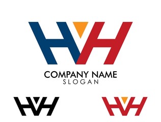 letter HH twin logo template