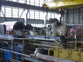 Power generator and steam turbine during repair
