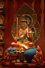 colorful statue of buddha
