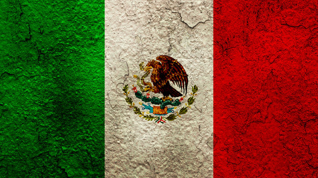 Dirty flag of Mexico painted