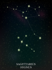 Obraz na płótnie Canvas Sagittarius and Sygnus constellation