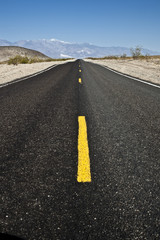 Empty Road in the Death Valley National Park