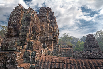 Fototapeta premium carved stone towers in khmer style