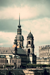 Fototapeta na wymiar Dresden, Hofkirche and Residenzschloss