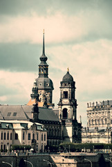 Naklejka premium Dresden, Hofkirche and Residenzschloss