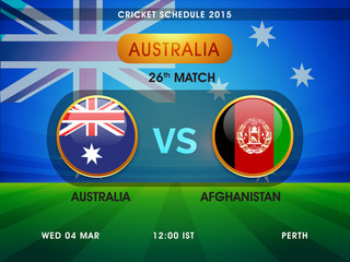 Australia vs Afghanistan, World Cup 2015 Cricket match schedule.