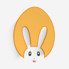 Happy Easter celebration with cute bunny.
