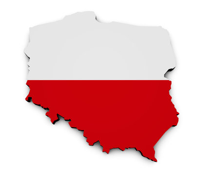 Fototapeta Poland Flag Map
